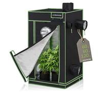 HIGHWERK Grow Tent 60 x 60 x 120 cm Indoor Grow Tent for Plant Growing, Black Green, Grow Box, Homegrow, Grow Cabinet, Grow Tent, Plant Tent, Propagation Tent, Greenhouse, Indoor Garden