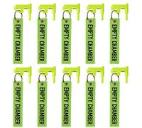 Highwild 10 Pack Chamber Safety Flag for Most Common Calibers with Green Key Chain Tags, Includes Built-in Flathead Tool and Slide-on Picatinny Rail Adapter
