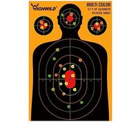 Highwild Silhouette Splatter Paper Targets - Splash Effect of Multiple Colors - 12 x18 Inch