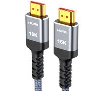 Highwings HDMI 2.1 Cable 2M, 16K 10K 8K HDMI Cable 96Gbps Ultra High Speed 16K 60Hz 8K 120Hz 7680P eARC HDCP 2.2&2.3 DTS:X Dynamic HDR Compatible with HDTV Monitor Blu-ray