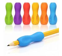 Higijapuf 6 Pack Pencil Grips For Children Pencil Grips, Soft Silicone Triangular Pen Grips With Guiding Grooves For Handwriting, Kids And Adults Left Right Hand Writing Drawing School Use