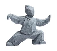 Higliocas Tai Chi Statue, Yin Yang Figurine for Home Decor, Meditation Zen Sculpture, Feng Shui Gift, Handcrafted Sandstone Artwork for Office Bookshelf Desktop Decor (Style A)