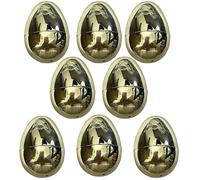 Higoala Golden Color Easter Eggs，24 Pack Plastic Easter Eggs Fillable Empty for Gift Baskets or Egg Hunt-3.15"
