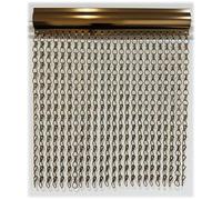 Higoshi Extra Wide Bronze Double Hook Aluminium Fly Screen Chain Door Curtain 120cm x 210cm - Matching Headrail