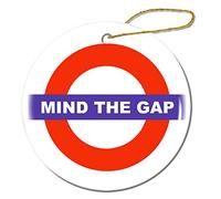 Higoss Mind The Gap Christmas Ornament Porcelain Double-Sided Ceramic Ornament,3 Inches