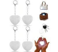 HiGropcore Purse Light for Inside, Wallet Tote Bag Touch Sensing Light, LED Touch Activated Automatic Sensor Handbag, Heart Shaped Purse Lamp for Women (White Love*4)