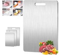 HiGropcore Titanium Cutting Board, 100% Pure Titanium Cutting Boards for Kitche, Double-Sided Food-Grade Titanium Cutting Board for Cutting Meats, Fruits, Vegetables