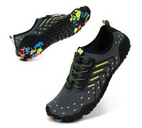 HiGropcore Water Shoes Men Women Adult Barefoot Swim Shoes Breathable Quick-Dry Aqua Socks for Beach Pool Surf Yoga Hiking, A3 - Grey, 11.5 Women/10.5 Men