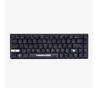 Higround Basecamp 65% Mechanical USB Wired Gaming Keyboards, Programable RGB, Transparent/Translucent, Hot-Swappable, Deep Thock Creamy Sounding PC Keyboard (BLACKICE - White Flame Switch)
