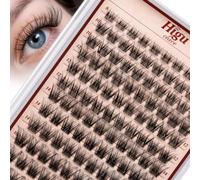 Higu clace 0.03mm thin Natural-Cluster-Lashes 8-16mm (0.03mm-E) | Wispy Lash Clusters,Invisible Look, Suitable for Work, Party, Travel