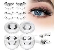Higu clace 4 Pairs Magnetic Eyelashes Kit No Glue Needed(Style 4B)