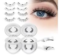 Higu clace 4 Pairs Magnetic Eyelashes Kit No Glue Needed(Style 4C)