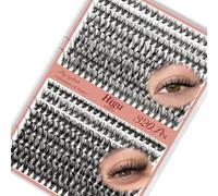 Higu Clace Cluster Eyelashes 9-16mm, 320PCS Individual Eyelashes,Natural Lash Clusters Wispy Cluster Lashs,Eyelash Extensions Easy to Use at Home Eyelash Individuals (30D+40D V05)