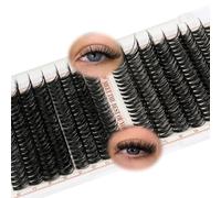 Higu Clace Eyelash Extensions 10-18mm, 320PCS Cluster Lashes, Natural Lash Clusters Wispy Cluster Lashes, Individual Eyelashes Easy to Use at Home Eyelashes Clusters (60D+80D V04)