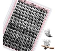 Higu clace Individual Lashes 320PCS, D Curl DIY Eyelash Extensions, 40D 0.70mm, 9-16mm Lash Extension Clusters Layered and Wispy (Layered 40D 0.07D mix9-16mm)