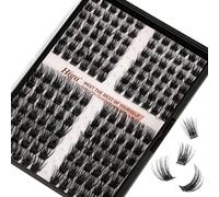 Higu clace Lash Clusters, 168pcs Individual False Eyelashes, Mix12-18mm D Curl Reusable Mega Volume Look Eyelashes, Super Thin Soft Band, Lash Extensions DIY at Home - Bushy D Curl 12-18mm