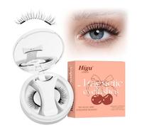Higu clace Magnetic Eyelash kit, Reusable Magnetic Lashes Set with Clamp, Waterproof No Glue Lashes for All-Day Comfort & Easy to Use (Style MB)