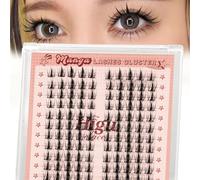 Higu Clace Manga-Lashes-Cluster Wispy Lash-Clusters Japanese Style DIY Eyelash Extensions D Curl Individual Eyelashes Reusable(manga)