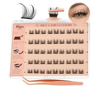 Higu clace Self Adhesive Lashes, Pre Glued Eyelashes D Curl, Preglued lashes No Glue Needed Easy to Use at Home (Cat 01-)