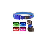 HiGuard LED Dog Collar, USB Rechargeable Light Up Dog Collar Lights, Adjustable Comfortable Soft Mesh Safety Dog Collar for Small, Medium, Large