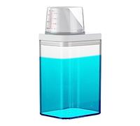 higyee Laundry Detergent Container - Laundry Powder Storage Dispenser | Large Capacity Reusable Clear Liquid Laundry Soap Dispenser with Measuring Cup for Detergent, Fabric Softener, Bleach