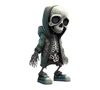higyee Resin Skeleton Figurines - Cool Skeletons Statue | Gothic Skeletons Small Figurine Statue Skull Car Ornament | Exquisite Skeletons Statue for Dashboard Home Decor