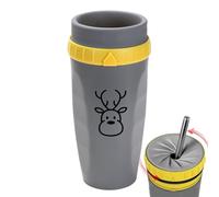 higyee Twistable Travel Mug - 300ml Coffee Cup with Straw | Leak-Proof Twistable Close Water Cup Portable Thermal Cup | Drink Cup with Twist Lid for Students Kids Adults