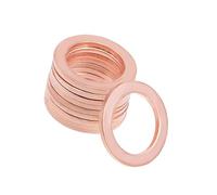 Hihaha 10Pcs 14mm x 20mm x 1.5mm Copper Flat Washer for Screw Bolt Durable Material