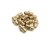 Hihaha 10pcs M6 x 1 Brass Thread Straight Grease Nipple Fitting for Car Motorcycle Auto Accessories Item Replacement Long-lasting Durable Material