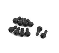 Hihaha 10pcs TR412 Black Rubber Tubeless Tire Stubby Valve Stems for Car Durable Material