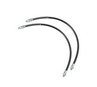 Hihaha 2 Pcs 24 Inch Universal 1/8" NPT Grease Gun Flex Hose - Trailer Flex Grease Hose Extension Non-Slip - Metal Black Durable Material