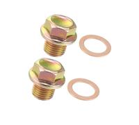 Hihaha 2 Pcs M14x1.5 Engine Oil Drain Plug Screw for Honda CR-V Bronze Tone Durable Material