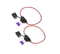 Hihaha 2 Set 16 Gauge Car Blade Style Inline Fuse Holder with 35A Fuse Durable Material