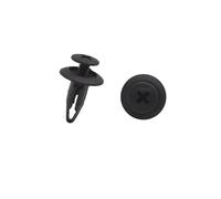 Hihaha 20pcs Black Car Plastic Rivets Weatherstrip Fastener Clip 6mm Durable Material