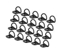 Hihaha 20pcs Black D Shape Tie Down Anchors Lashing Rings for Car Truck Trailer Cargo RV Boats Durable Material
