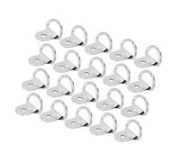 Hihaha 20pcs Silver Tone D Shape Tie Down Anchors Lashing Rings for Car Truck Trailer Cargo RV Boats Durable Material