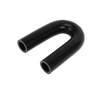 Hihaha 22mm/0.87" ID 120mm/4.72" Length 180 Degrees Silicone Elbow Hose 5mm Thickness 4-Ply Reinforced High Temp Turbo Intercooler Intake Pipe Universal Black 1 Pcs