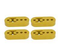 Hihaha 4 Holes Muffler Exhaust Hanger/Exhaust Pipe Mount Bracket Insulator for Car Truck/Heat-Resistant PU Rubber 12mm ID / 4 Pcs Yellow