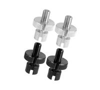 Hihaha 4 Pcs M8 Brake Clutch Cable Line Adjuster Screw Black Silver Tone Durable Material