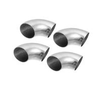 Hihaha 4pcs OD 2.01 Inch 90 Degree Bend Exhaust Tube Mandrel Bend Elbow Durable Material