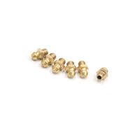 Hihaha 6 Pcs Brass M6 x 1mm Car Thread Straight Grease Zerk Nipple Fitting Durable Material