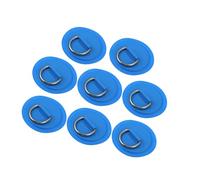Hihaha 8pcs 8cm Blue D Ring Patch Pad PVC Stainless Steel for Surfboard Durable Material