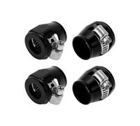 Hihaha AN8 Hose Finisher Clamp/Rubber Hoses End Finisher for Oil Fuel Tube/Durable Aluminum Alloy/4 Pcs Black