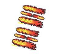 Hihaha Automobile Adhesive Fire Flame Decal Sticker Orange Red Yellow Pair Durable Material