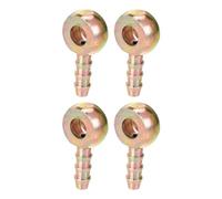 Hihaha Banjo Bolt Hose Barb Fitting/Inner Brake Fuel Line Fitting Adapter for Car Motorcycle/Durable Metal 6mm ID 6mm OD / 4 Pcs Bronze Tone