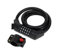 Hihaha Bicycle Lock/Bicycle Padlock Cable Lock Spiral Lock for Mountain Bike / 5 Digit Resettable Bike Cable Lock Steel ABS PVC 120cm / 1 Set Matte Black