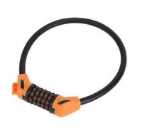 Hihaha Bicycle Lock/Bicycle Padlock Cable Lock Spiral Lock for Mountain Bike Road Bike / 5 Digit Resettable Bike Cable Lock Steel 60cm / 1Pc Black Orange