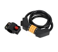 Hihaha Bicycle Lock/Extended Bicycle Padlock Cable Lock Spiral Lock for Cycling/Heavy Duty Resettable 5 Digit Bike Lock PVC 130cm / 1Set Black