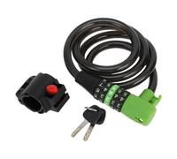 Hihaha Bicycle Lock/Extended Bicycle Padlock Cable Lock Spiral Lock for Mountain Bike/Heavy Duty Resettable 5 Digit Bike Lock 122cm / 1 Set Black Green