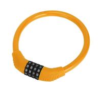 Hihaha Bicycle Lock/Portable Ring Cable Anti-Theft Bike Lock for Mountain Bike Road Bike/Resettable 4 Digit Mini Ring Lock Alloy ABS 45cm / 1 Pc Orange